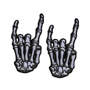2 PC Skeleton Hands Patches